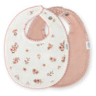 Two Pack Muslin Baby Bibs, Adora