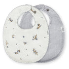 Two Pack Muslin Baby Bibs, Adora