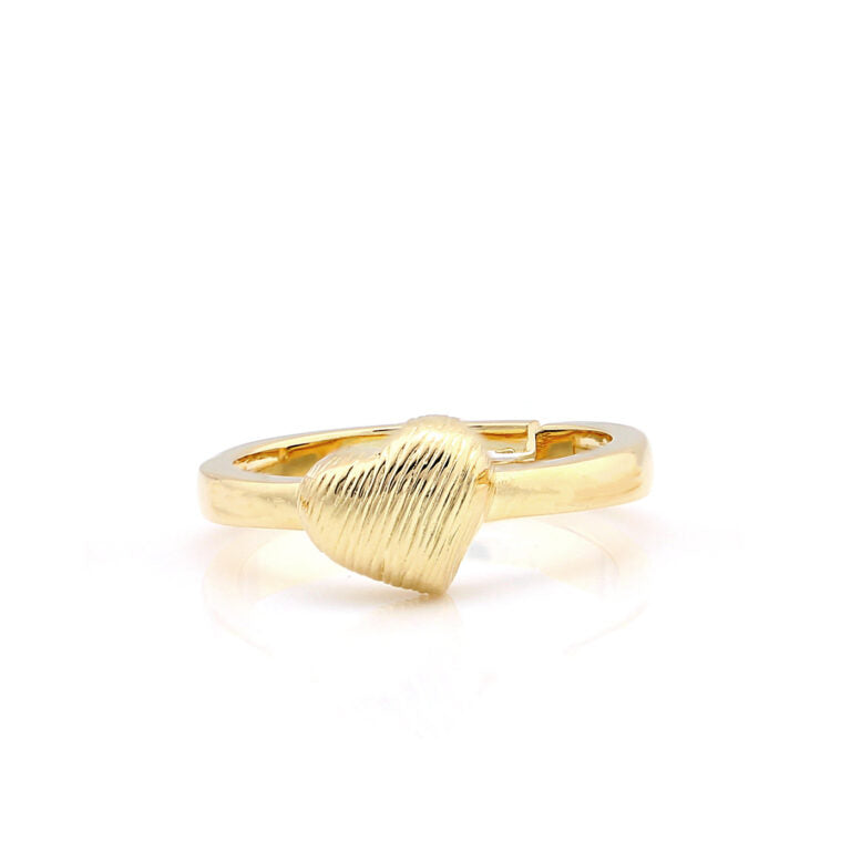 Brushed Gold Heart Ring
