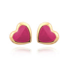 Enamel Heart Stud earring, Surgical