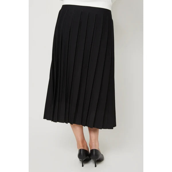 Ladies Pleated Knit Midi Skirt, BGDK