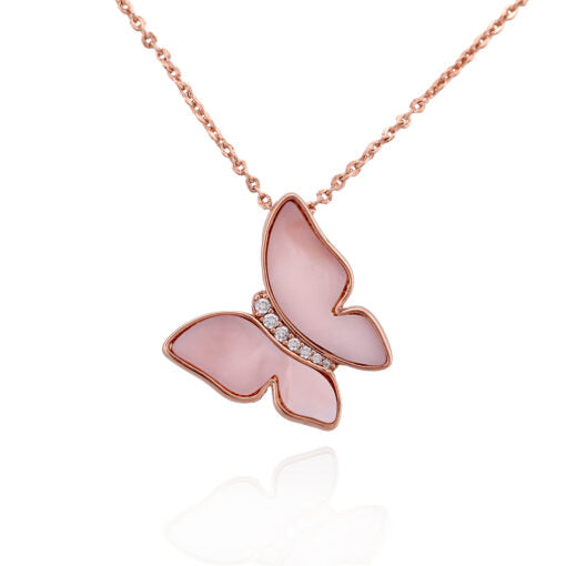 Mother of pearl Butterfly Necklace