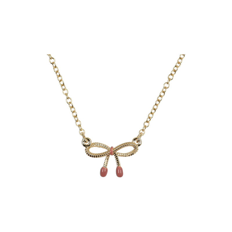 Ribbed Bow Necklace, Tilyon