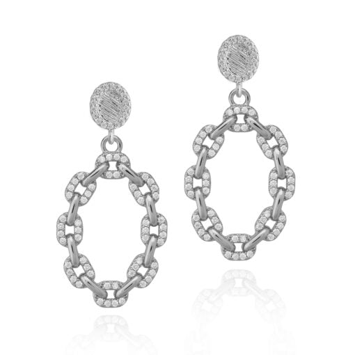 Oval Link Design Earring, Surgical