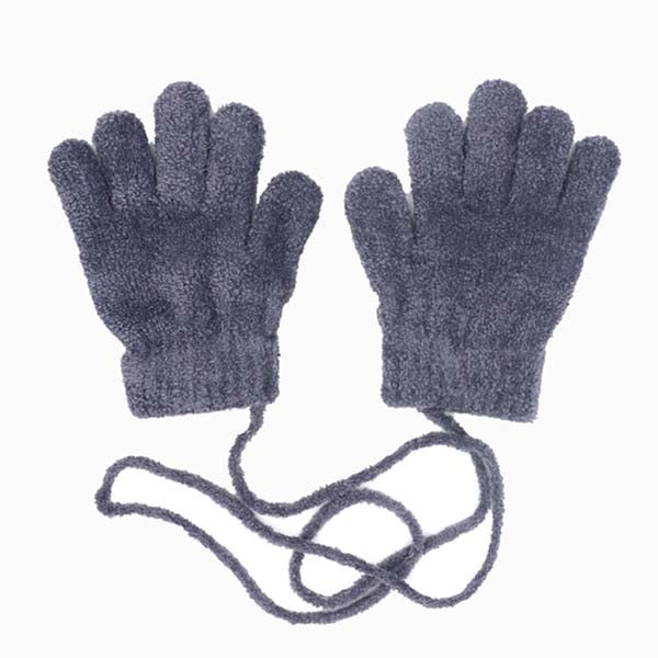 Kids Gloves Chenille with String