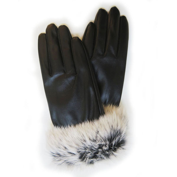 Ladies Leather glove with Fur
