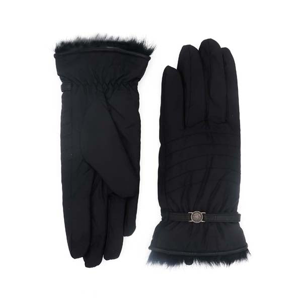 Ladies Gloves Nylon With Fur