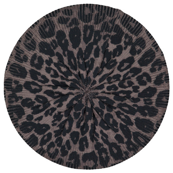 Leopard Knit Black/Grey Snood, Revaz