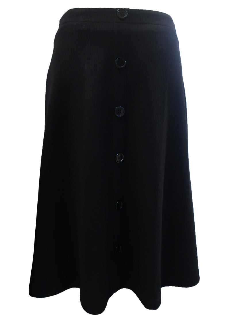 Ribbed Skirt With Buttons