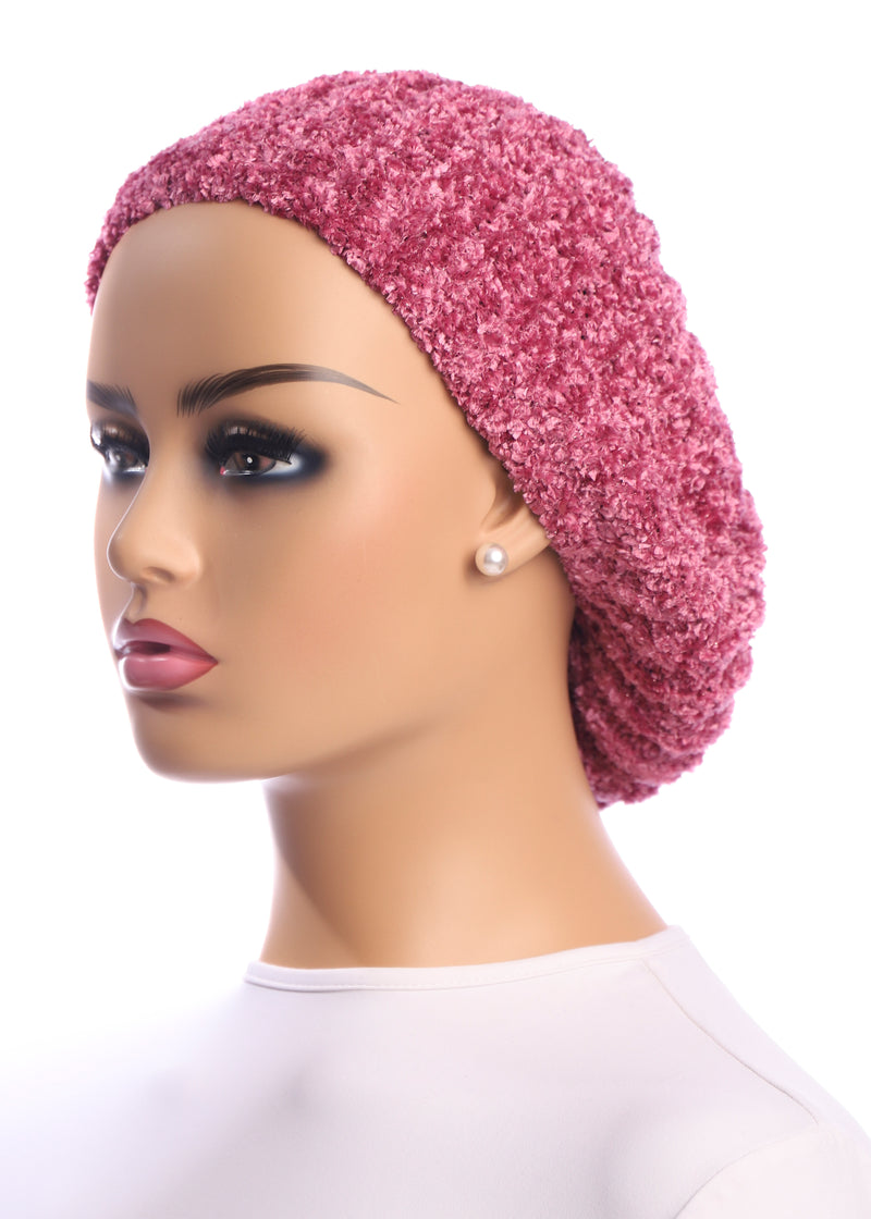 Ribbed Chenille Snood, Dry Rose